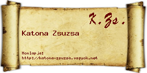 Katona Zsuzsa névjegykártya